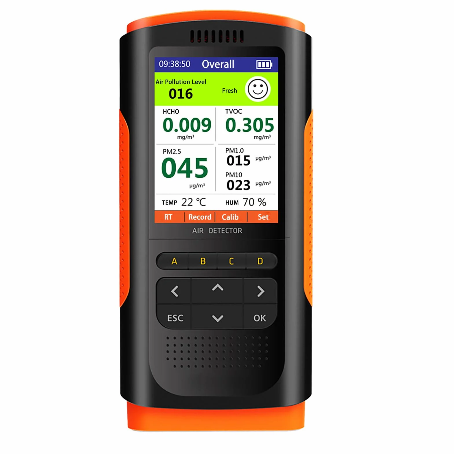Jadeshay Tester jakości powietrza monitor jakości powietrza wykrywacz formaldehydu miernik zanieczyszczenia powietrza HCHO TVOC PM2.5/PM10 tester