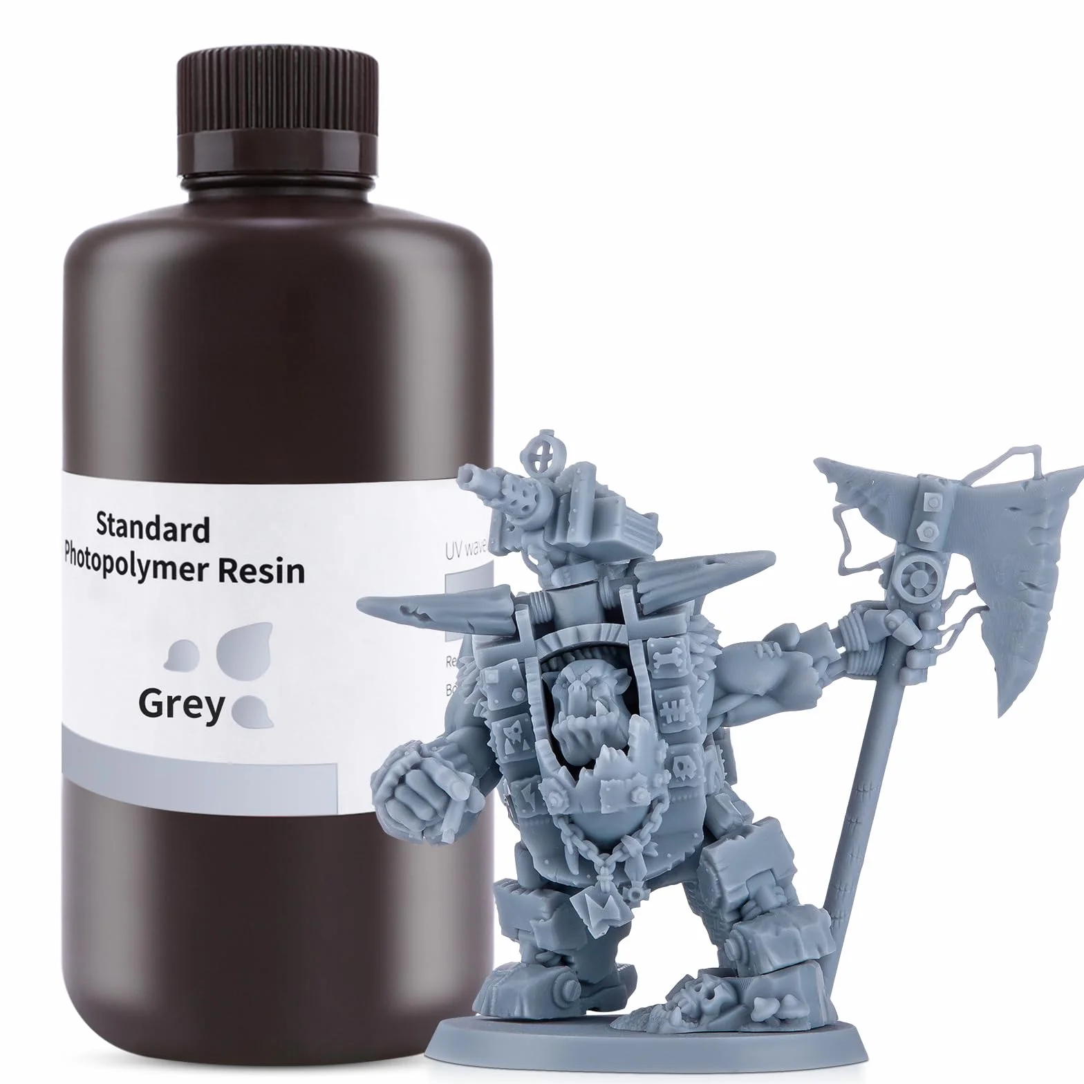 ELEGOO 405nm Rapid Resin Żywica do drukarki 3D, LCD UV, fotopolimerowa, 1000 g, szara