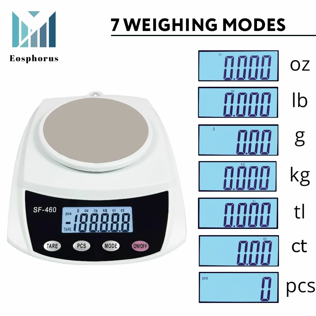 Eosphorus Cyfrowa Waga Analityczna 600g x 0,01g LCD do Laboratorium