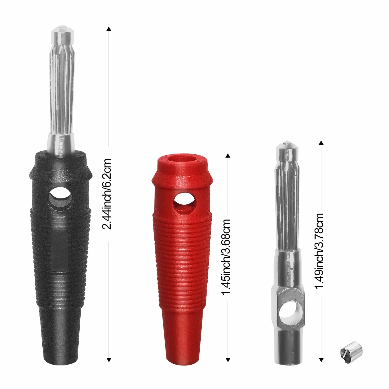 Wtyki bananowe 4 mm 32 A pozłacane lutowanie adapter wysoki prąd czerwony czarny