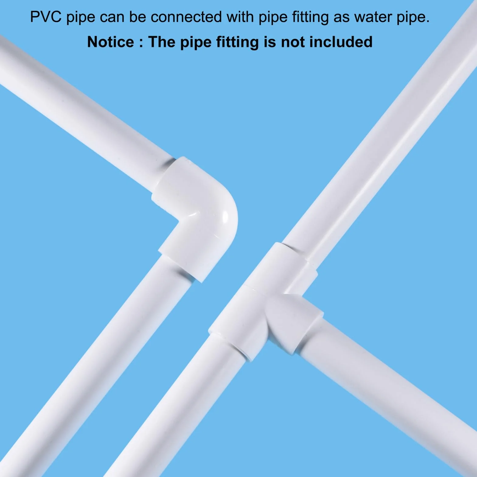 QUARKZMAN Twarda okrągła rura PVC 16 mm ID 20 mm OD 330 mm/13" biała o wysokiej wytrzymałości do rur wodnych rękodzieło osłona kabla