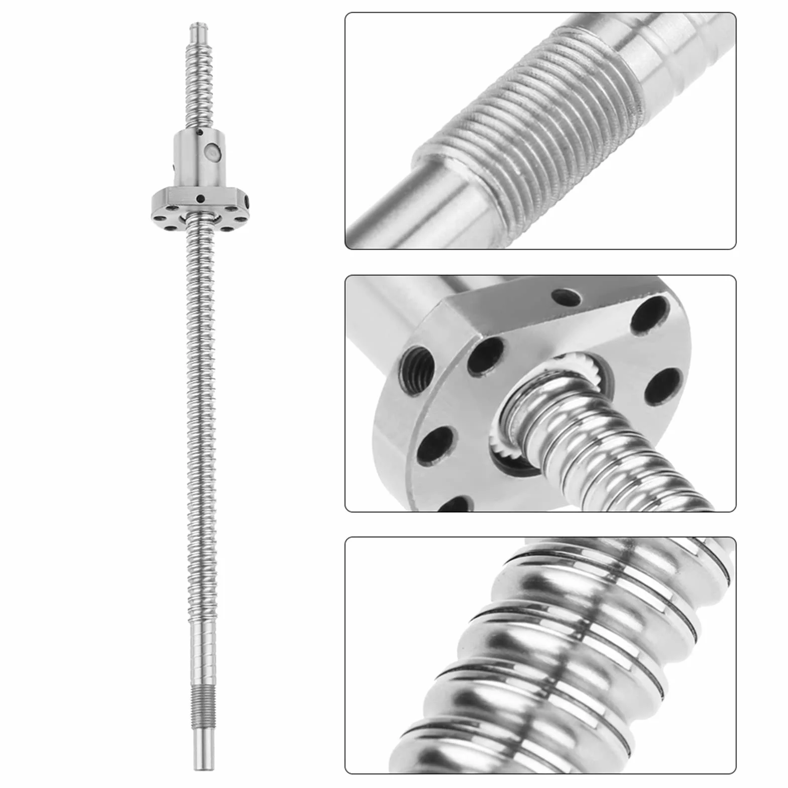 Śruba kulowa SFU1204 300mm przeciwluzowa z nakrętką do CNC