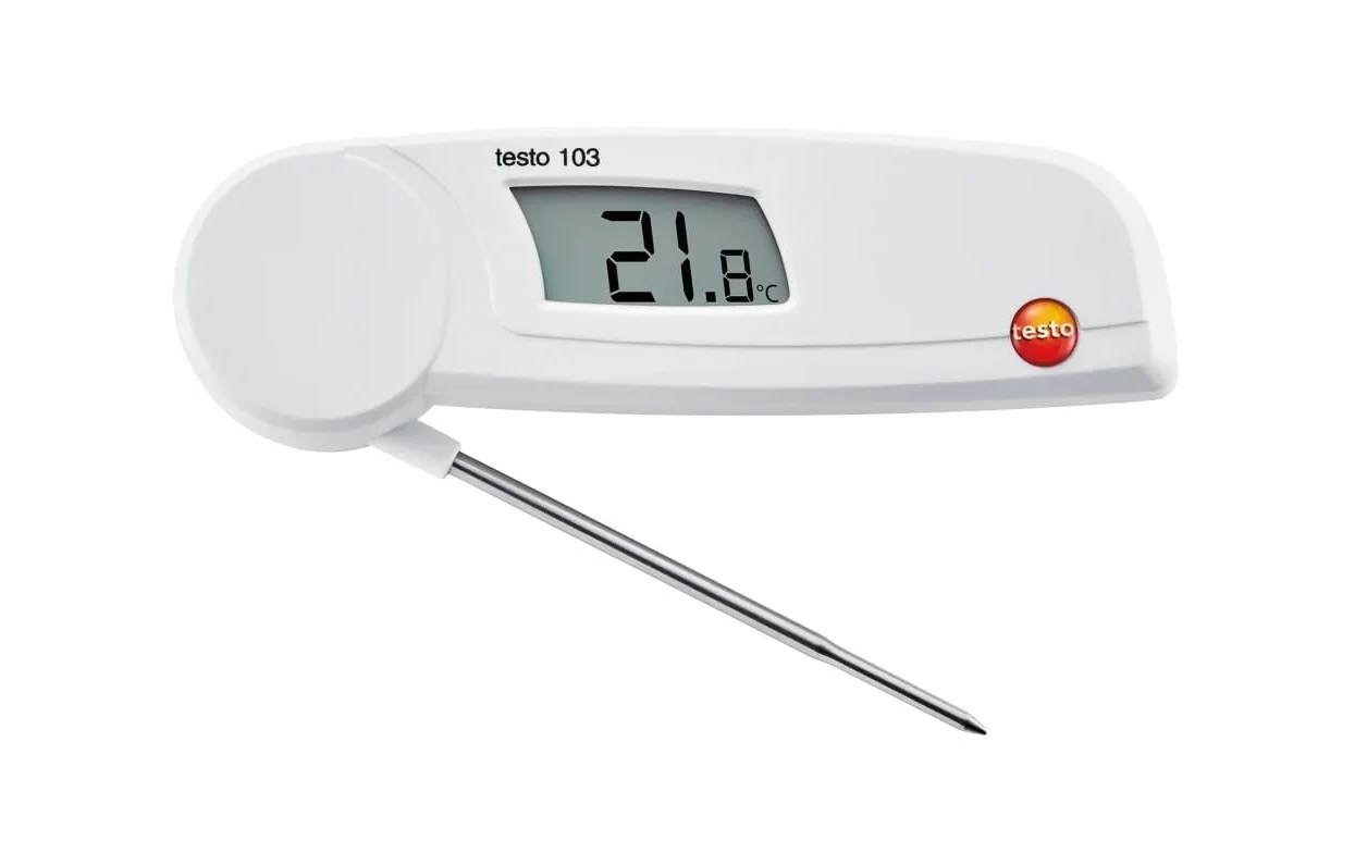 Testo AG 0560 0103 103 składany termometr, długość 11 cm, mały, klasa ochrony IP55, łącznie z bateriami