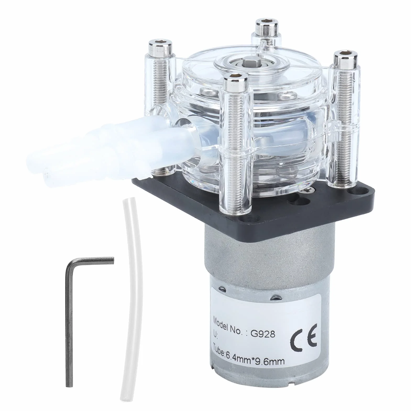 Pompa perystaltyczna 12V 24V DC 500ml/min DIY Pompa dozująca ciecz Mała z silnikiem przekładnią szczotkową do laboratorium analitycznego