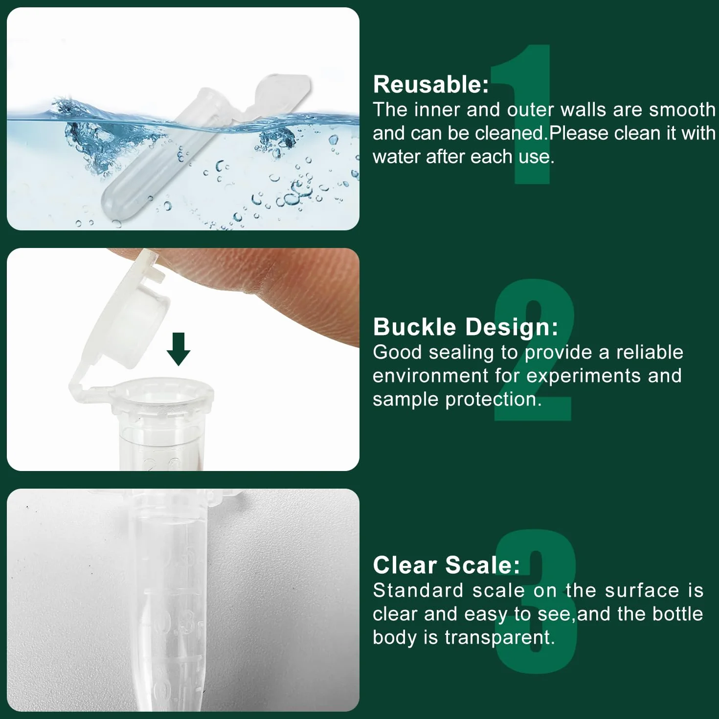 400 sztuk w czterech rozmiarach 0,2 ml, 0,5 ml, 1,5 ml, 2 ml, plastikowa probówka wirówka z końcówką, mikroprobówki laboratoryjne stożkowe wirówki przezroczyste