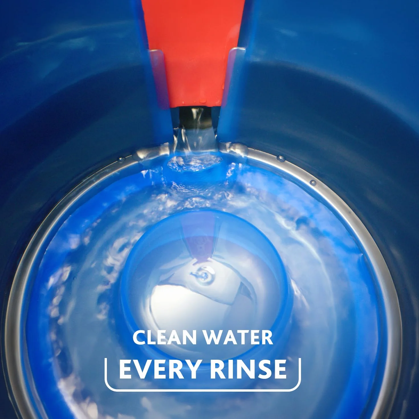 O-Cedar RinseClean Spin Mop & Bucket System + 1 dodatkowa głowica mopa | Czyść czystą wodą | Usuwa 99% bakterii