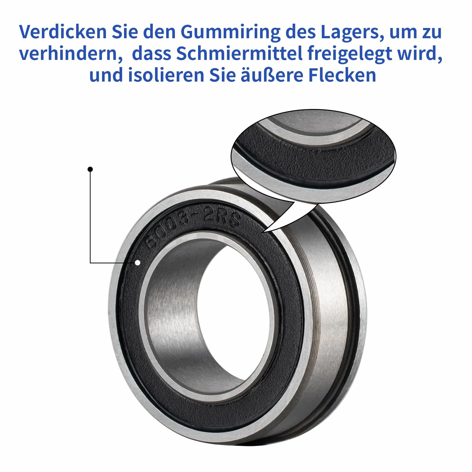 F6003-20-2RS kołnierzowe łożysko kulkowe 35 x 20 x 11 mm do taczek