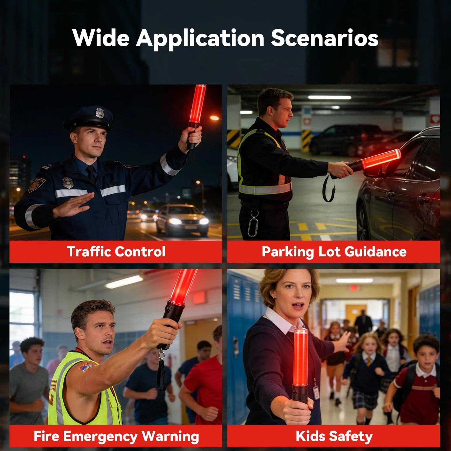 26cm Signal Safety Traffic Baton LED Light Traffic Control Wand z 3 trybami migotania Produkty transportowe na wypadek awarii