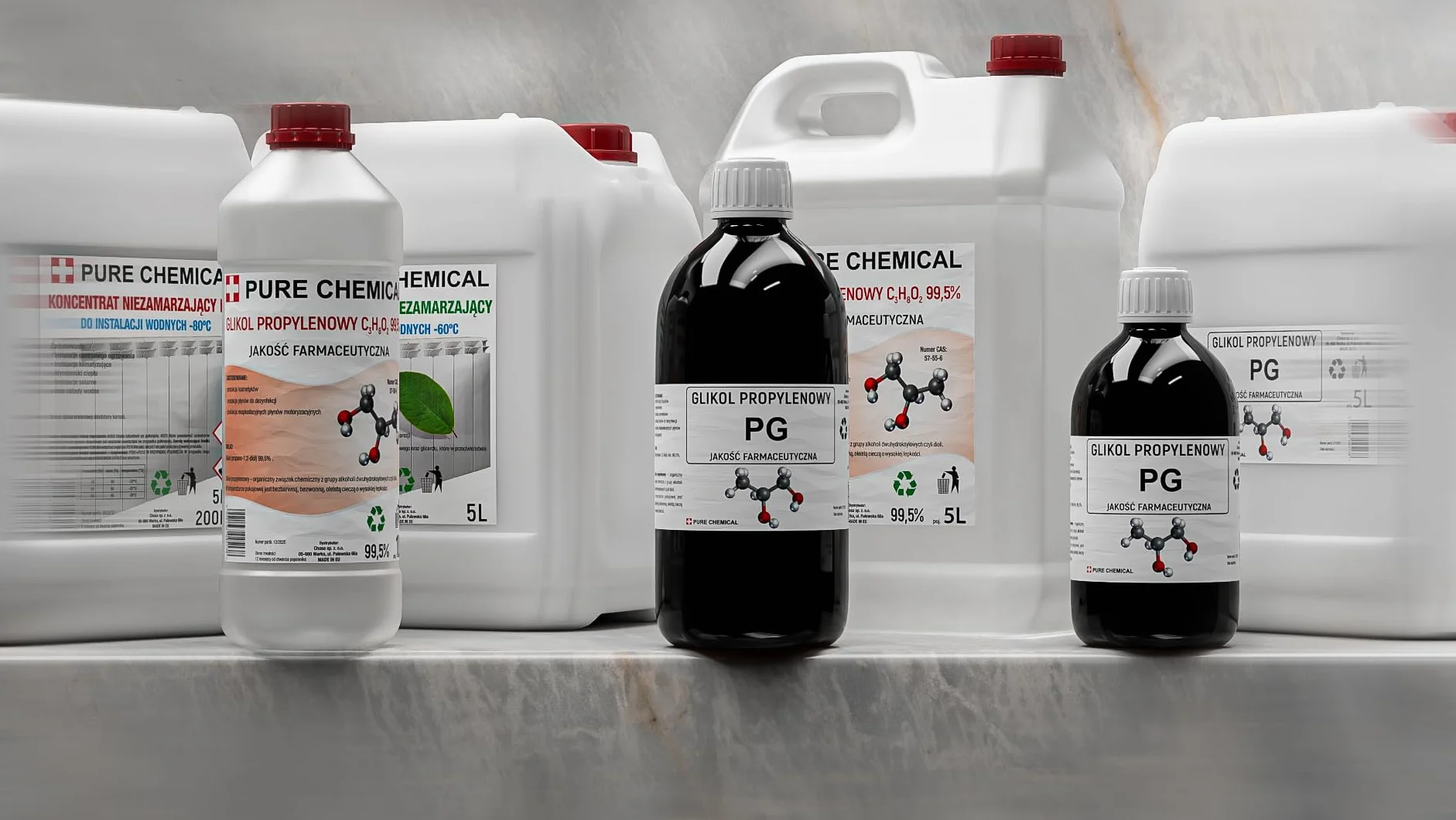 PURE CHEMICAL Gliceryna Roślinna Farmeceutyczna 99,5% (1L)