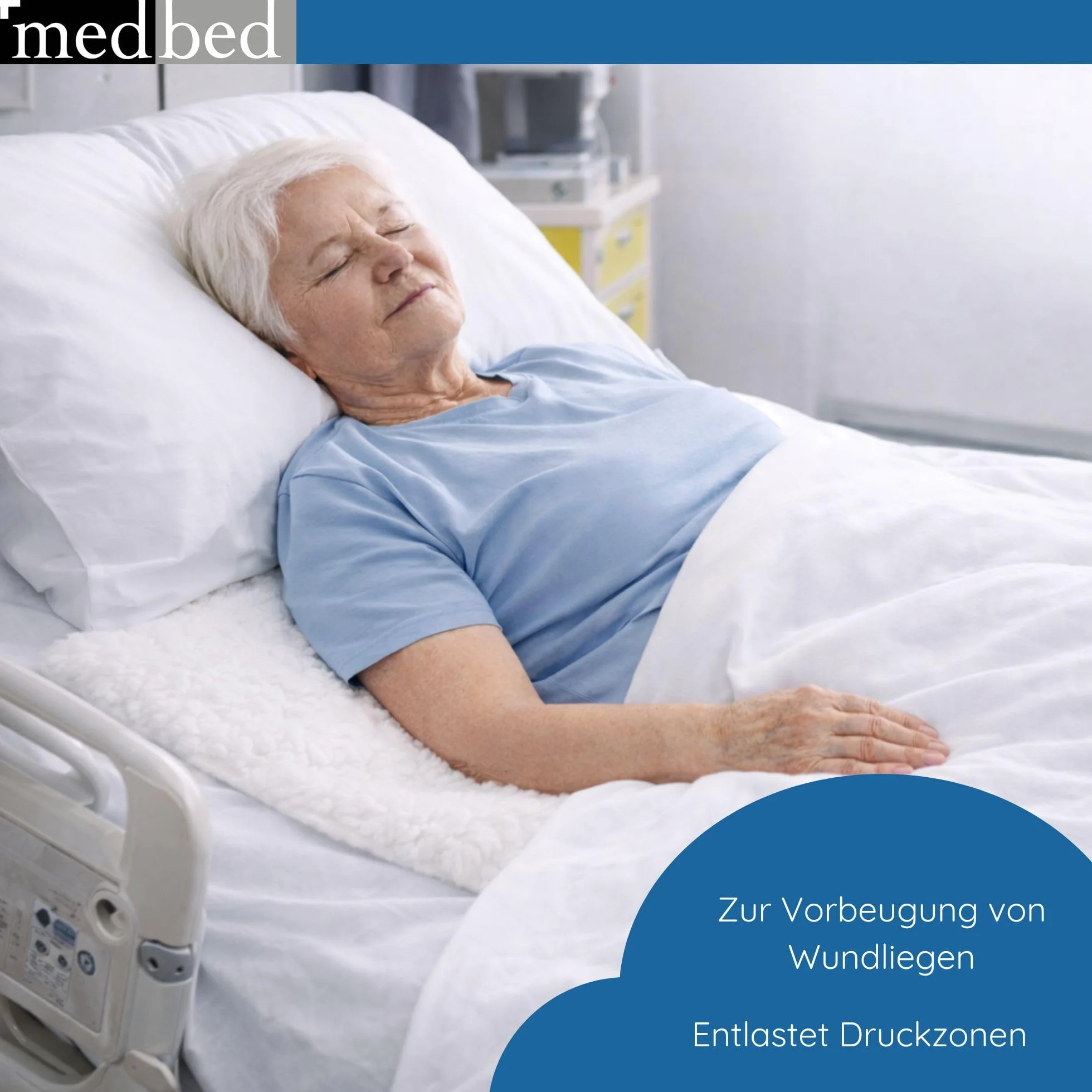 Anti-Dekubitus MedBed Premium – podkładka medyczna do zapobiegania gojeniu się ran (70 x 100 cm)