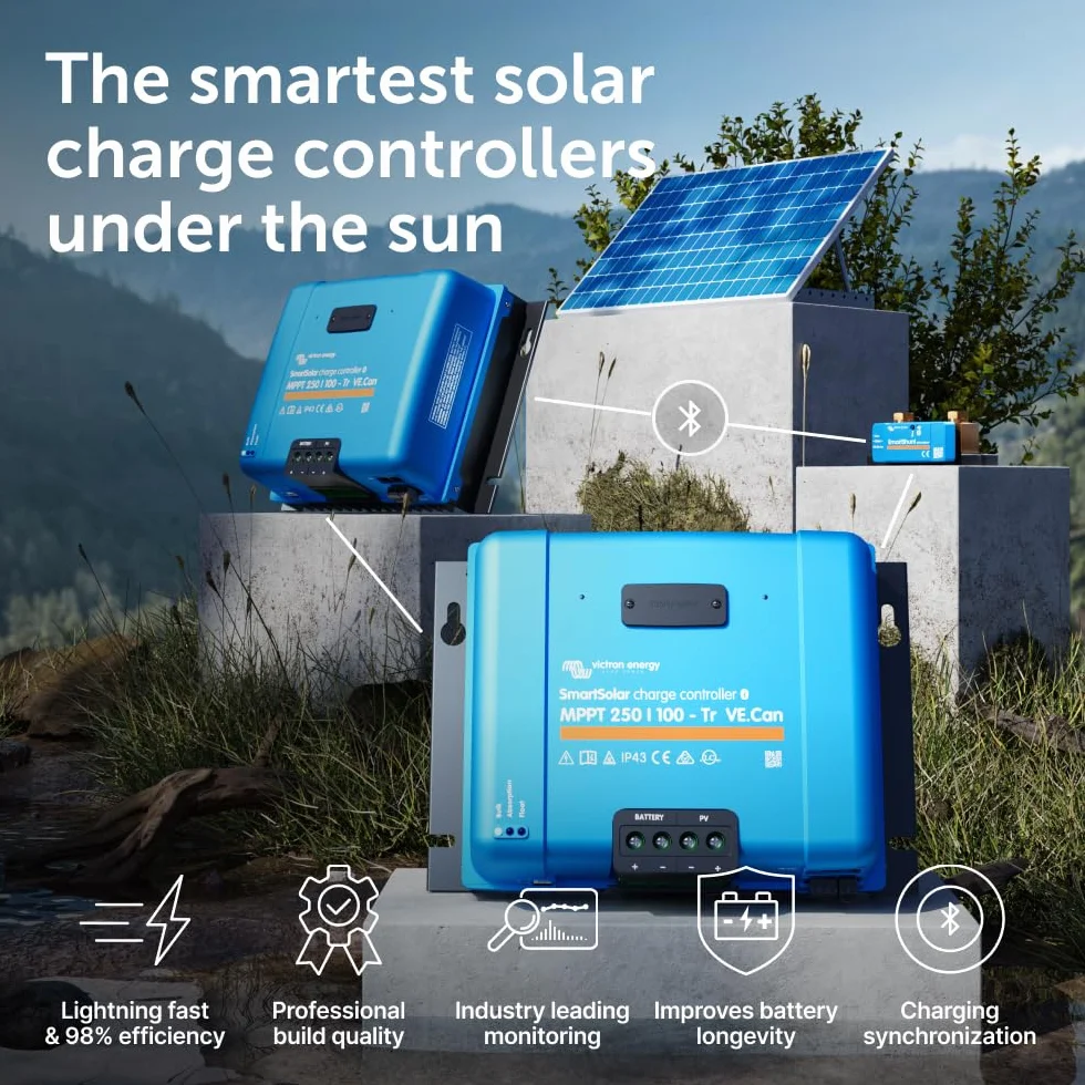 Victron Energy SmartSolar MPPT TR VE.Can 250V 100A 12/24/36/48V Kontroler Ładowania Słonecznego Bluetooth