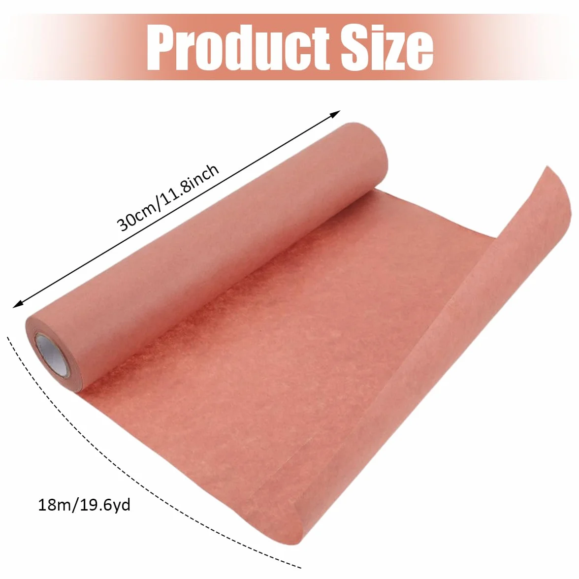 Papier rzeźniczy 30 cm x 18 m Rola papieru rzeźniczego Różowy, papier grillowy Papier rzeźniczy do wędzenia mięsa, papier rzeźniczy do grillowania, papier BBQ do grillowania, wędzenia, ryb, warzyw i