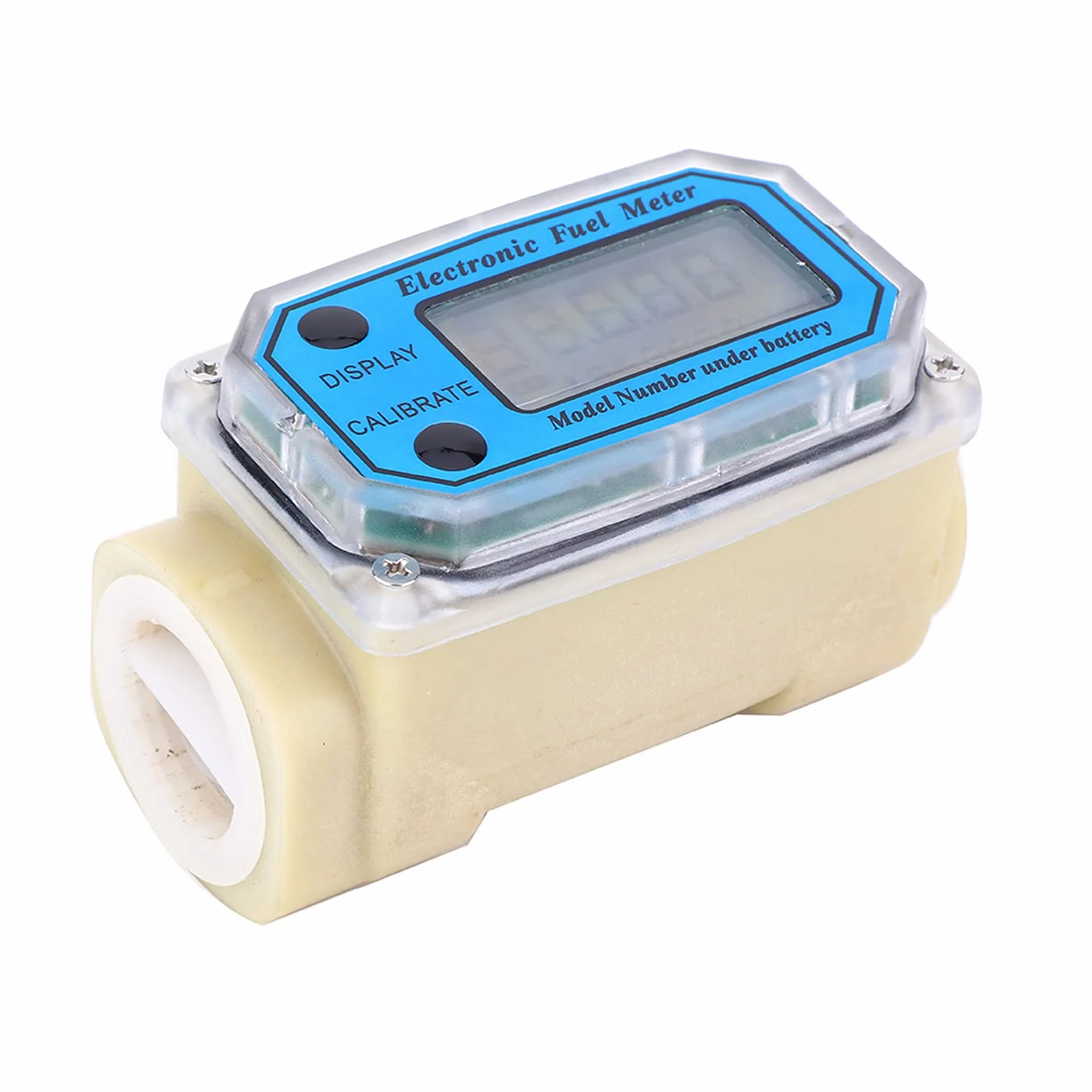 Mini Cyfrowy Przepływomierz Turbinowy LCD 15-120L/min 1" NPT do Oleju Napędowego Mocznik Nafta Benzyna 15-120L/min