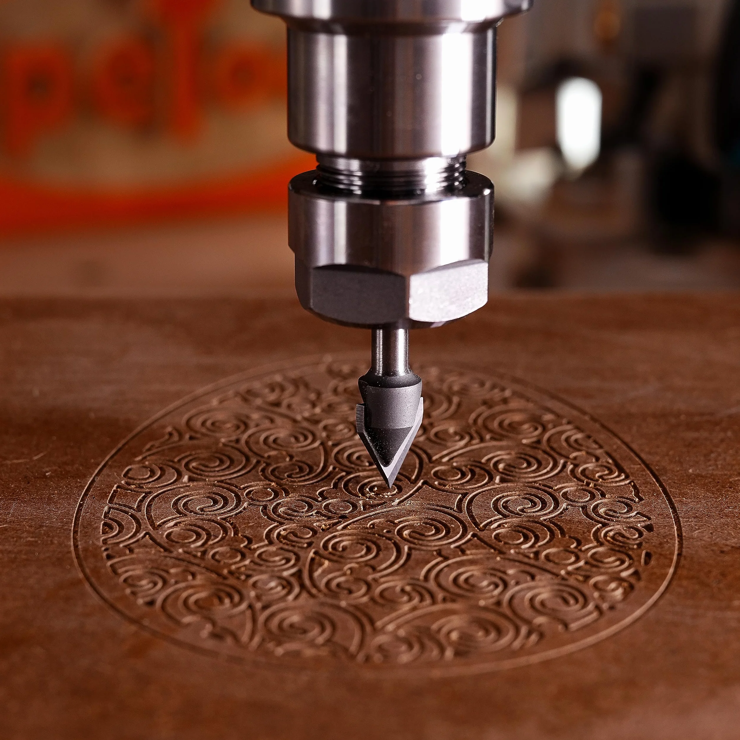 SpeTool Frez do fazowania 8 mm, trzonek 60 stopni, frez do grawerowania, 2 flety VHM 12 mm, średnica cięcia CNC, grawerowanie, frez do drewna, do frezarki górnowrzecionowej, do frezów trzpieniowych,