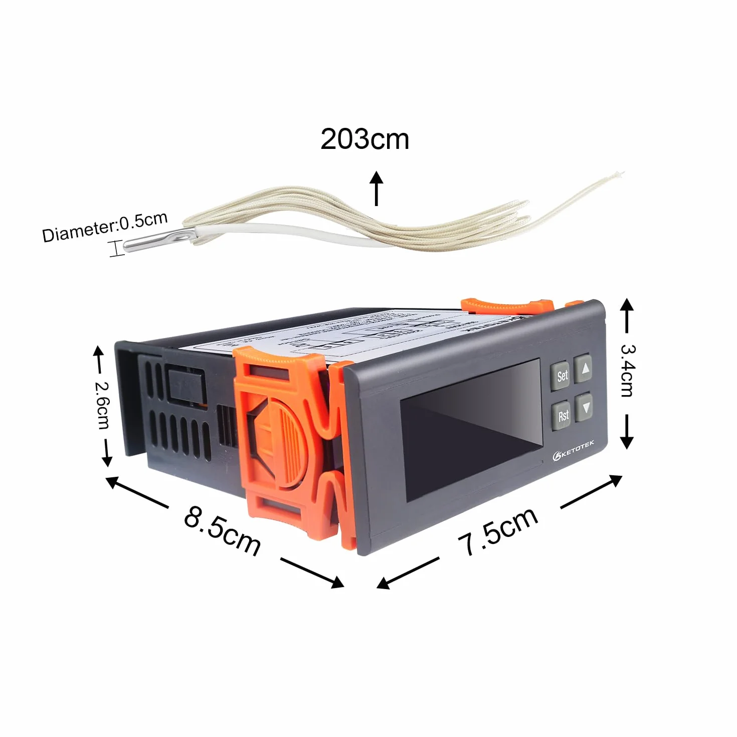KETOTEK Regulator temperatury -30°C~300°C 30A KT8230 220V LED Cyfrowy Termostat
