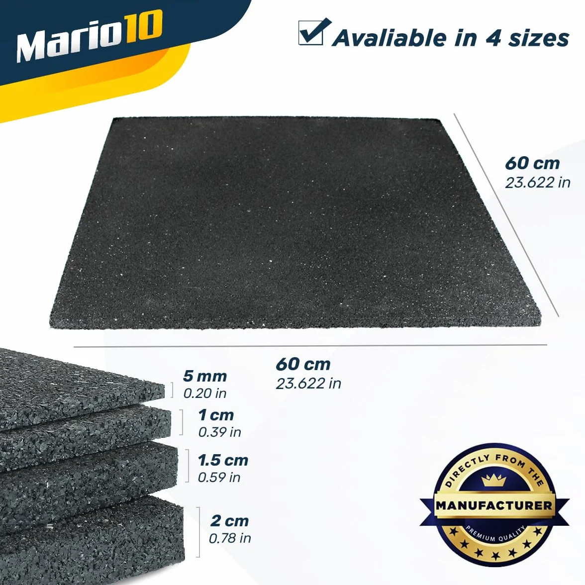 Mata antywibracyjna do pralki 60x60 cm czarna