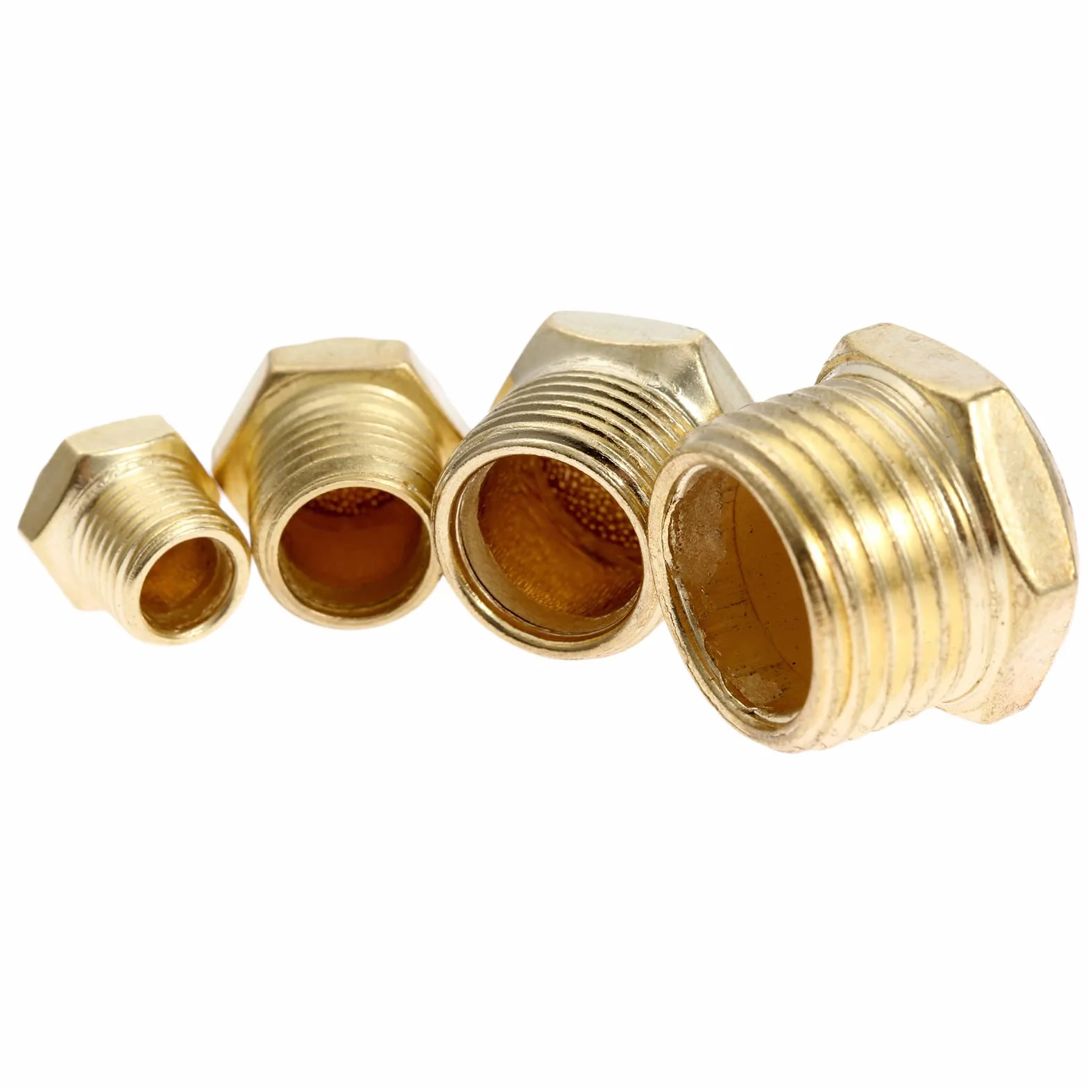 Pneumatyczne Odpowietrznik Tłumik 1/8" 1/4" 3/8" 1/2" Mosiądz Reduktor Hałasu 5 Sztuk