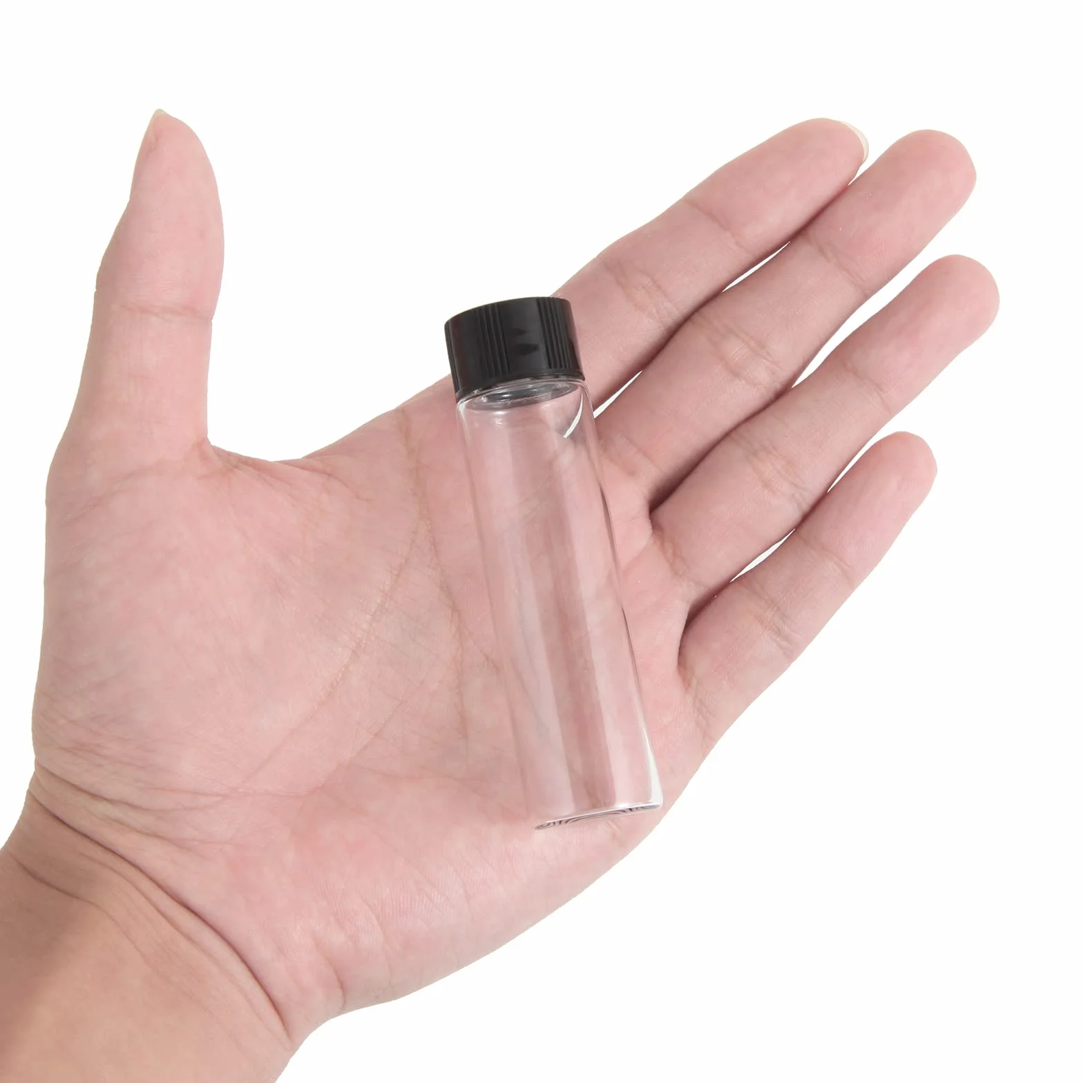 Szklane butelki 20 ml z zakrętką, szczelne, 50 sztuk
