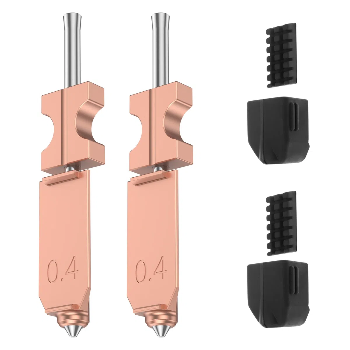 2 sztuki Hotend zestaw 0,4 mm z silikonową osłoną i szczotkami, szybko zdejmowana wytłaczarka dyszowa, zestaw do drukarki 3D Flashforge Ad5x