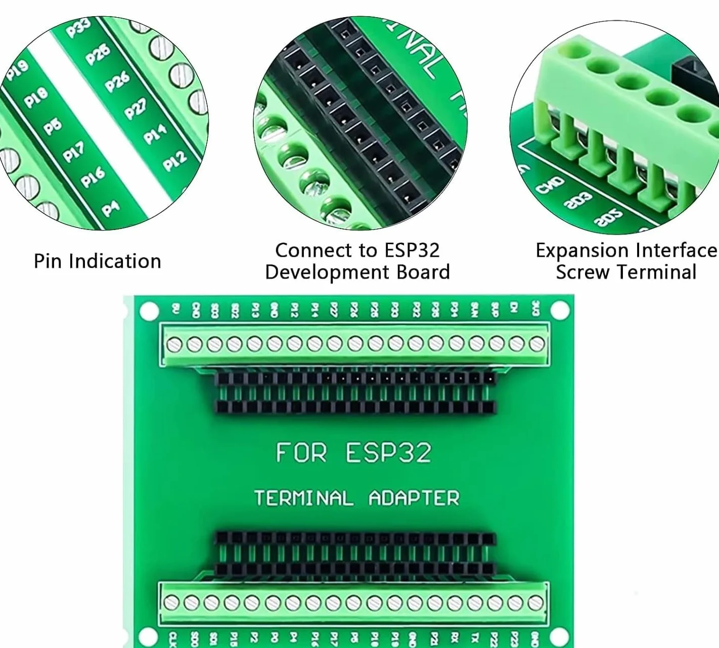ESP32S Breakout Board GPIO 1 w 2 do 38-pinowej wersji Wide ESP32 ESP-WROOM-32 płytka rozwojowa 2,4 GHz Dual Core Wi-Fi + Bluetooth 2 w 1 (2 szt