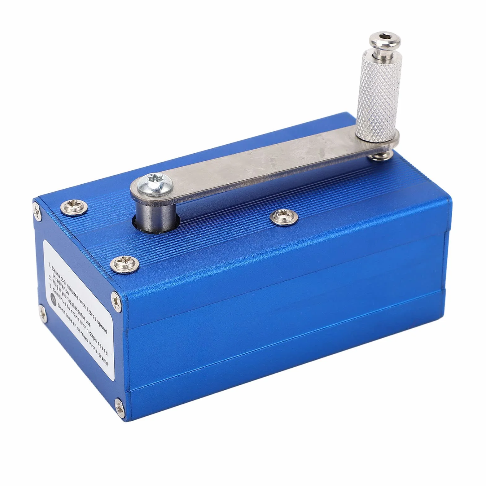 Generator Ręczny Korbowy 3W-4W, Przenośny Power Bank z Światłem COB, Stop Aluminium