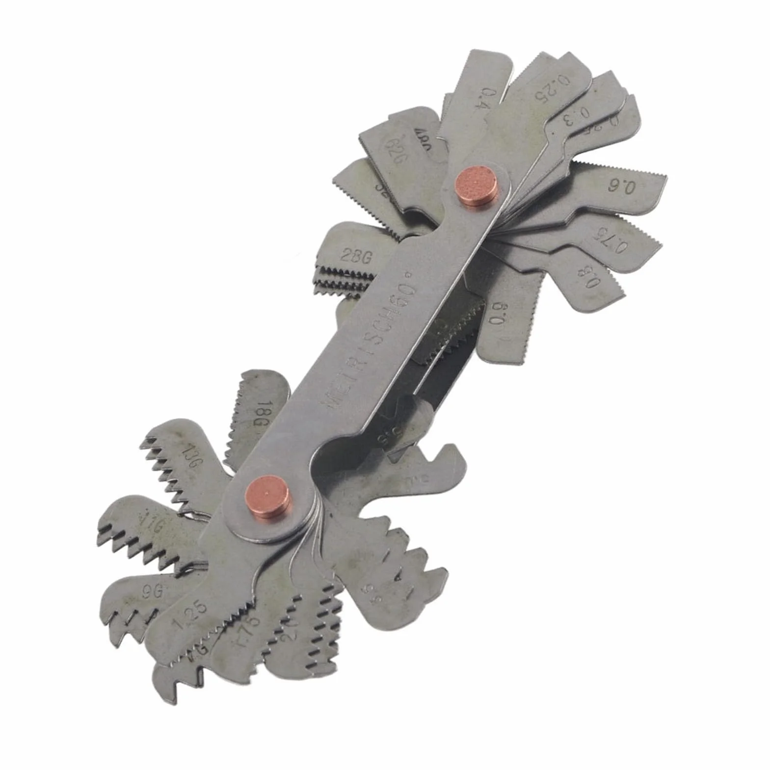 51/52 Stücke Edelstahl Schraube Pitch 60 und 55 Grad Gewinde Plug Gage Messwerkzeug Metrisch + imperial (52 stück)(Metric+ imperial (52pc))