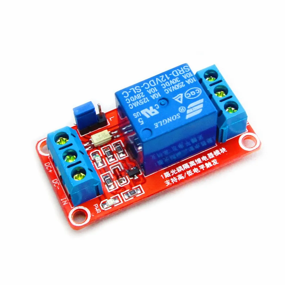 Hailege 12V 1 Channel Relay Module optoizolowany wysoki niski poziom wyzwalania