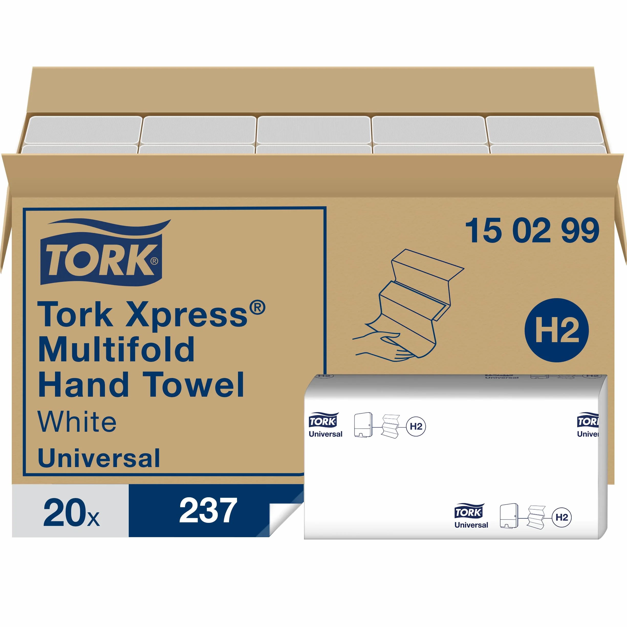 Tork 150299 Ręcznik, Biały, 20 x 250 sheets (in total 5000)