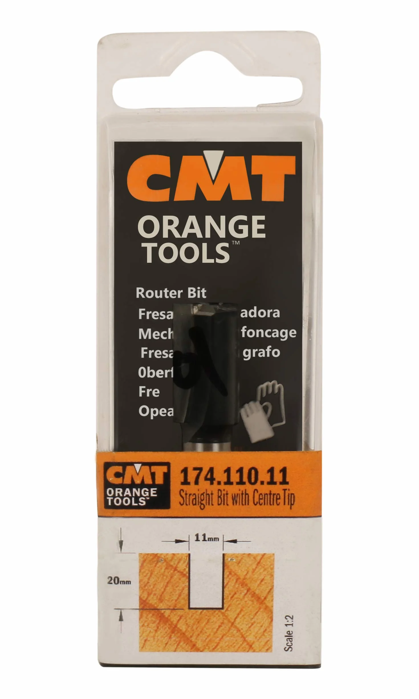 CMT ORANGE TOOLS 174.201.11 - Frezarka do nakrętek HM Z2+1 S=8X40 D=20X30X70 RE