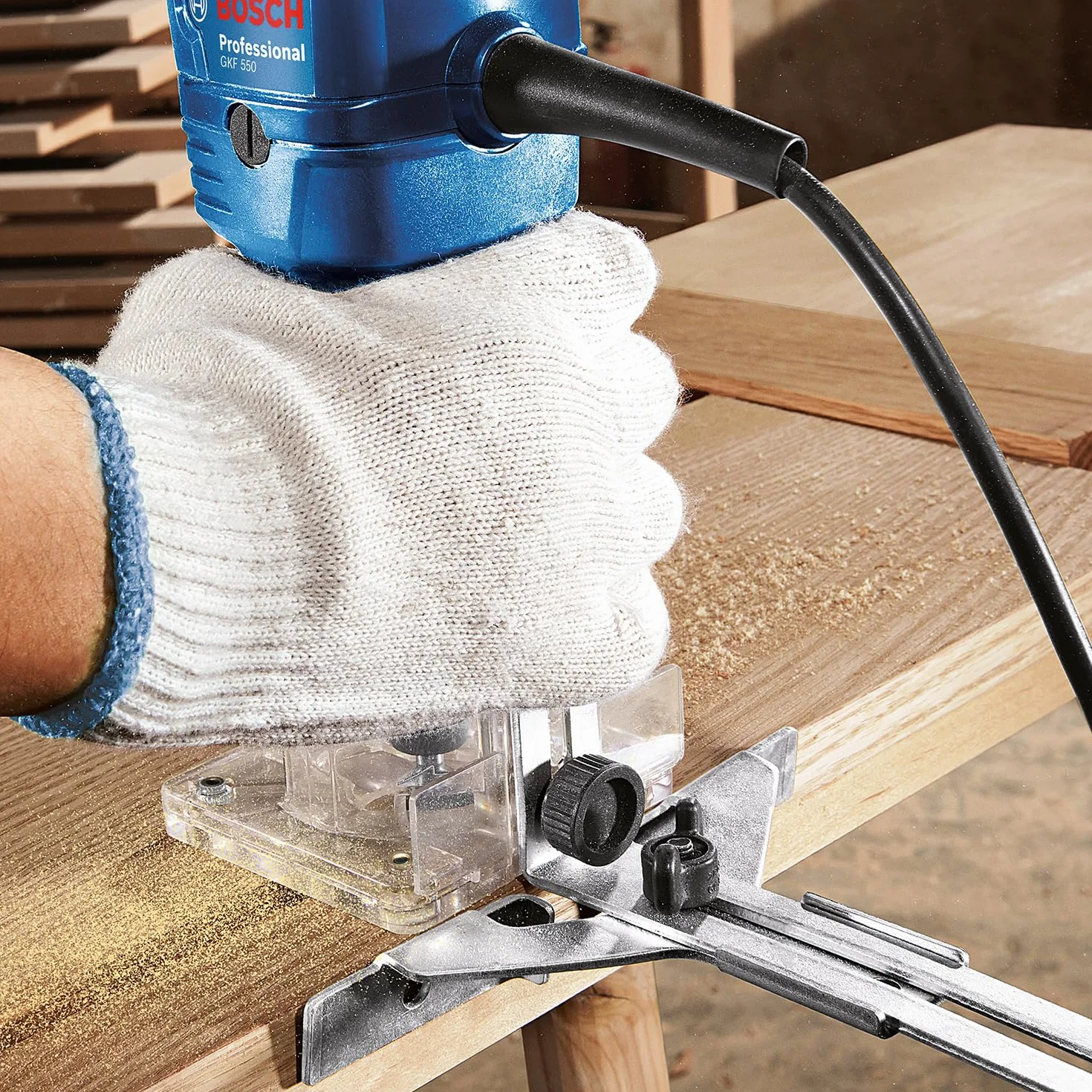 Bosch Professional GKF 550 Frezarka do Krawędzi 550 W 33000 min-1