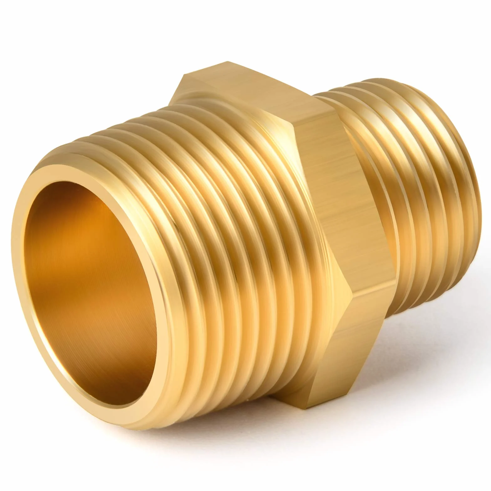 2 szt. 1/8" męski BSP x 3/8" męski BSP mosiądz Redukcja Hex Nipple Złącze rurowe