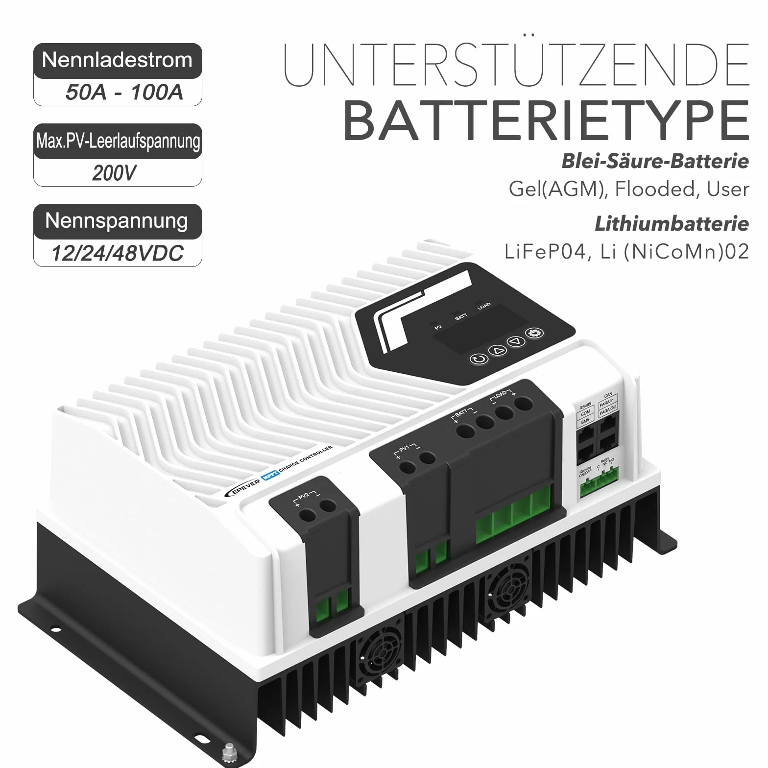 EPEVER IT-NC G3 MPPT Regulator ładowania 100A 200V 12/24/48VDC
