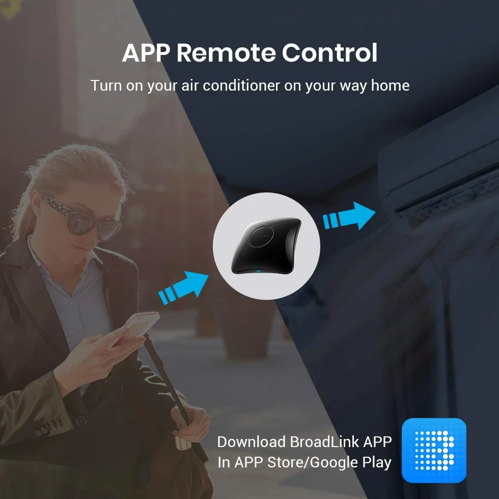 Broadlink RM4 pro inteligentny koncentrator zdalnego sterowania IR/RF z kablem czujnika, WiFi IR/RF Blaster do inteligentnej automatyki domowej, telewizora, kurtyny, pilota zdalnego sterowania