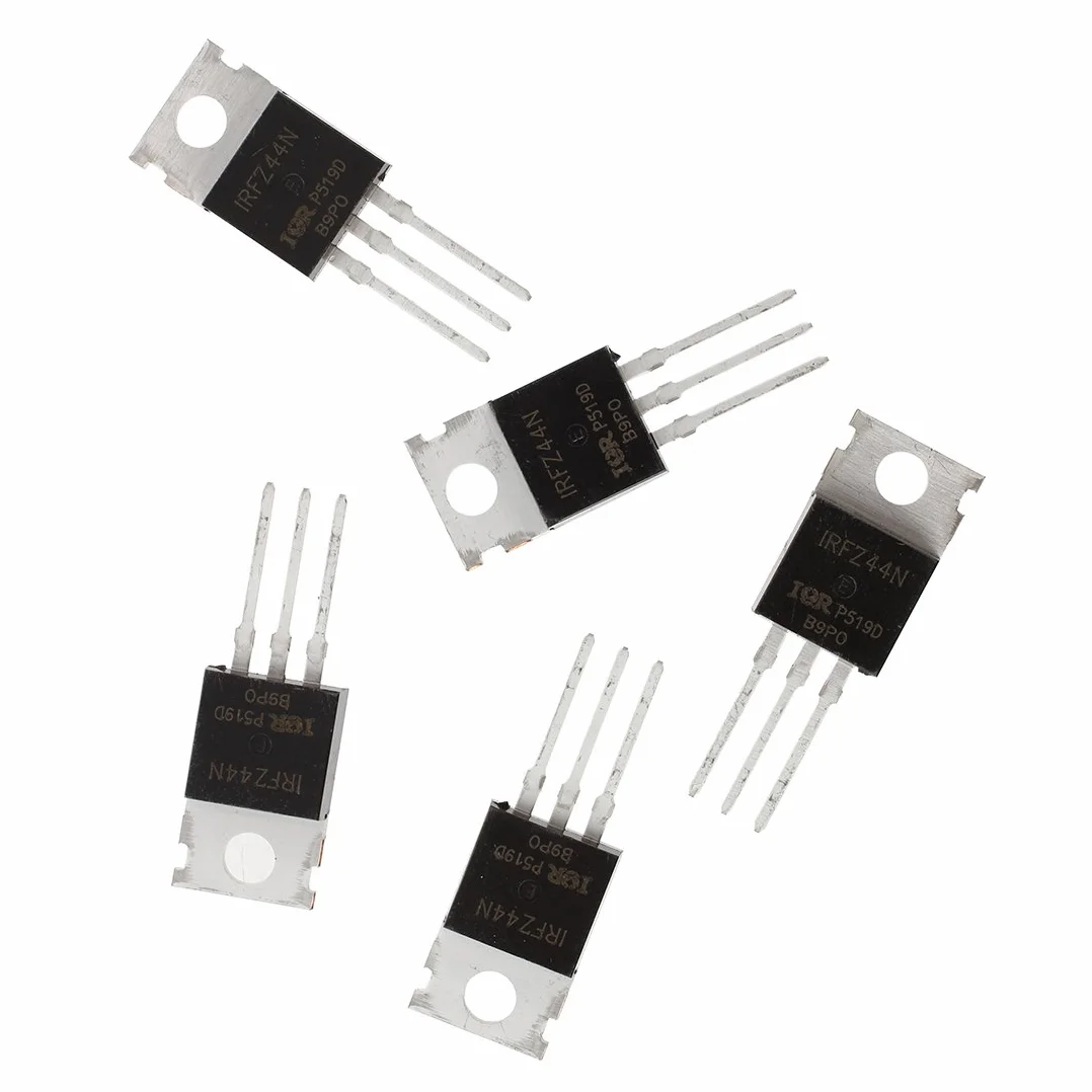 SODIAL(R) 5 szt. IRFZ44N IRFZ44 tranzystora moc MOSFET N kanał 49 A 49 A 55 V