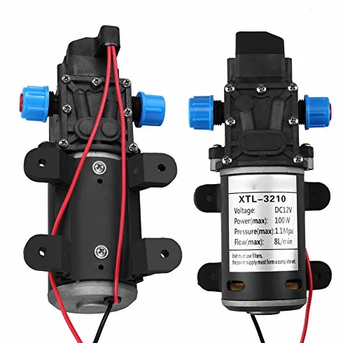 Samozasysająca pompa wodna 12V DC 100W 8L / Min 160Psi wysokociśnieniowa membranowa samozasysająca pompa wodna do mycia