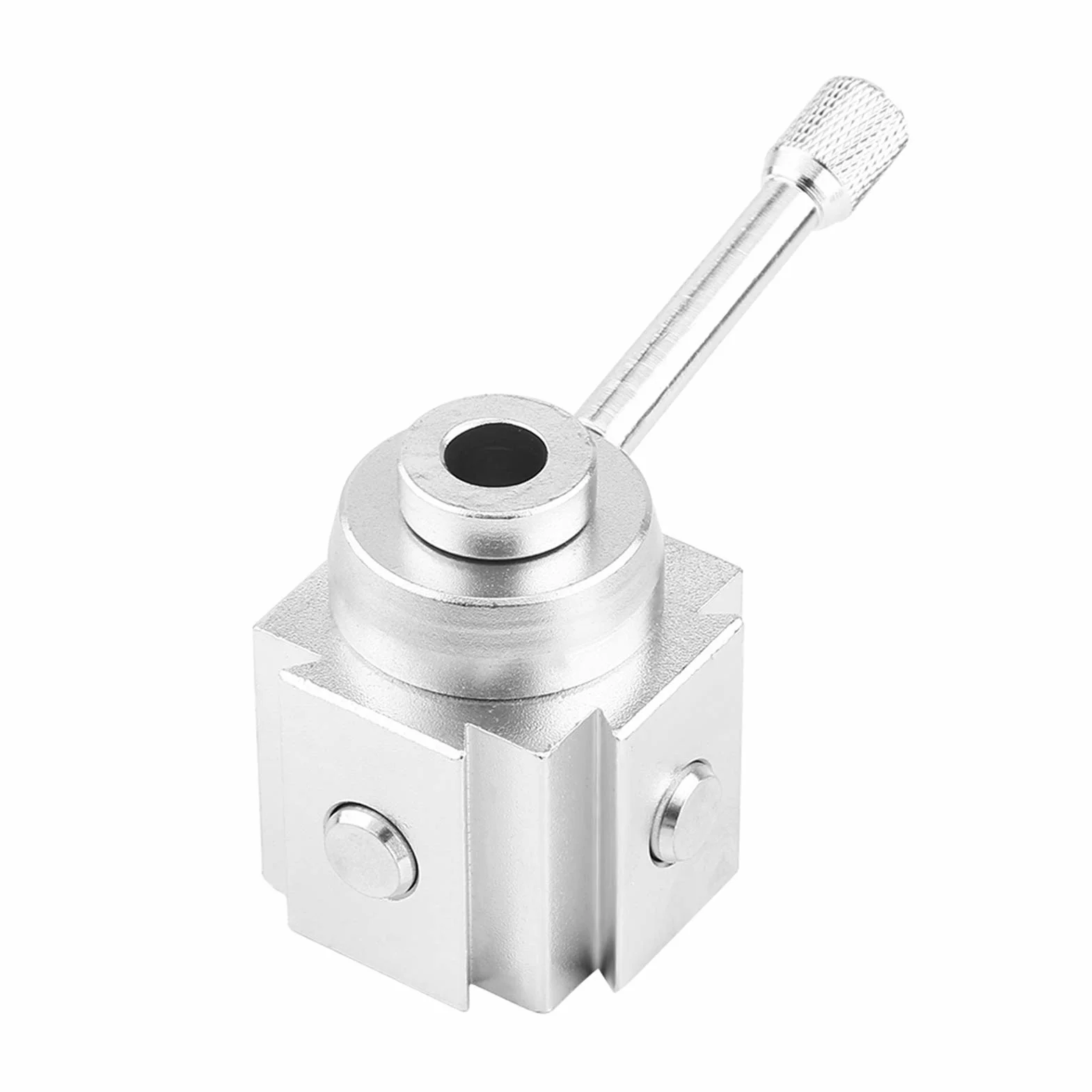 Szybkowymienny Uchwyt Narzędziowy do Mini Tokarki, Aluminium, Czarny i Srebrny, Zestaw z 4 Uchwytami i Akcesoriami, 700g