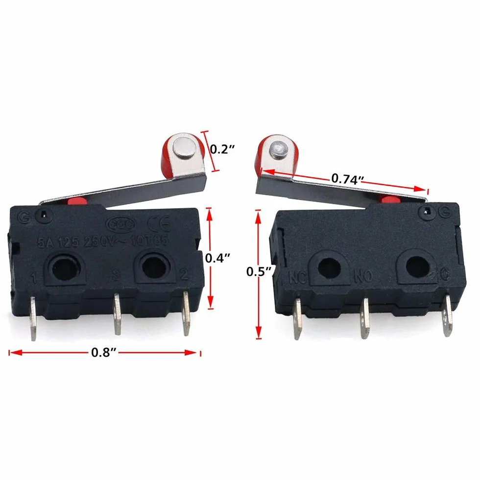 Przełącznik dźwigniowy 3-pinowy AC 5A 125V 250V SPDT 1NO 1NC Momentary PCB