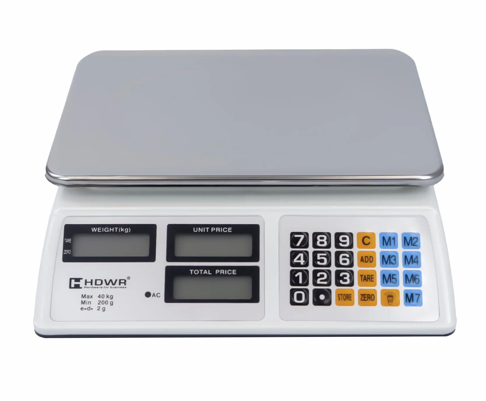 Waga sklepowa HDWR wagPRO-S40 40 kg 3 wyświetlacze 32x23 cm 2 g
