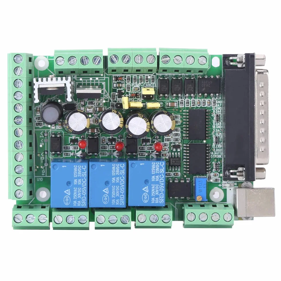 CNC Breakout Board, 4-osiowy 6-osiowy adapter CNC Control Motion Control Breakout Board, do maszyny do grawerowania CNC, tokarki CNC, cięcia plazmowego CNC, 15-32 V DC