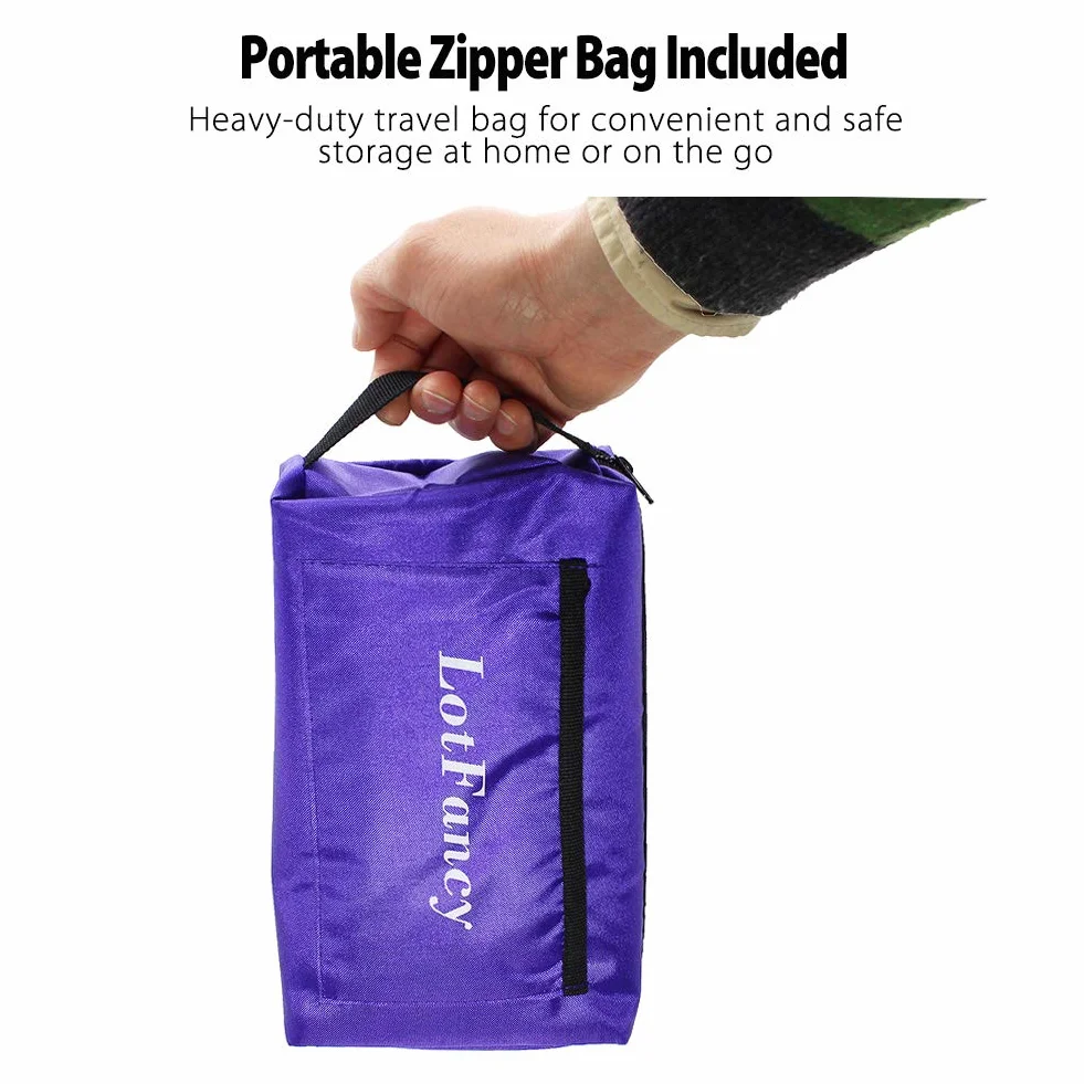 LotFancy Sfigmomanometr Aneroid z Stetoskopem, Profesjonalny Ręczny Ciśnieniomierz dla Dorosłych, Mankiet BP 25-40 cm, Fioletowy