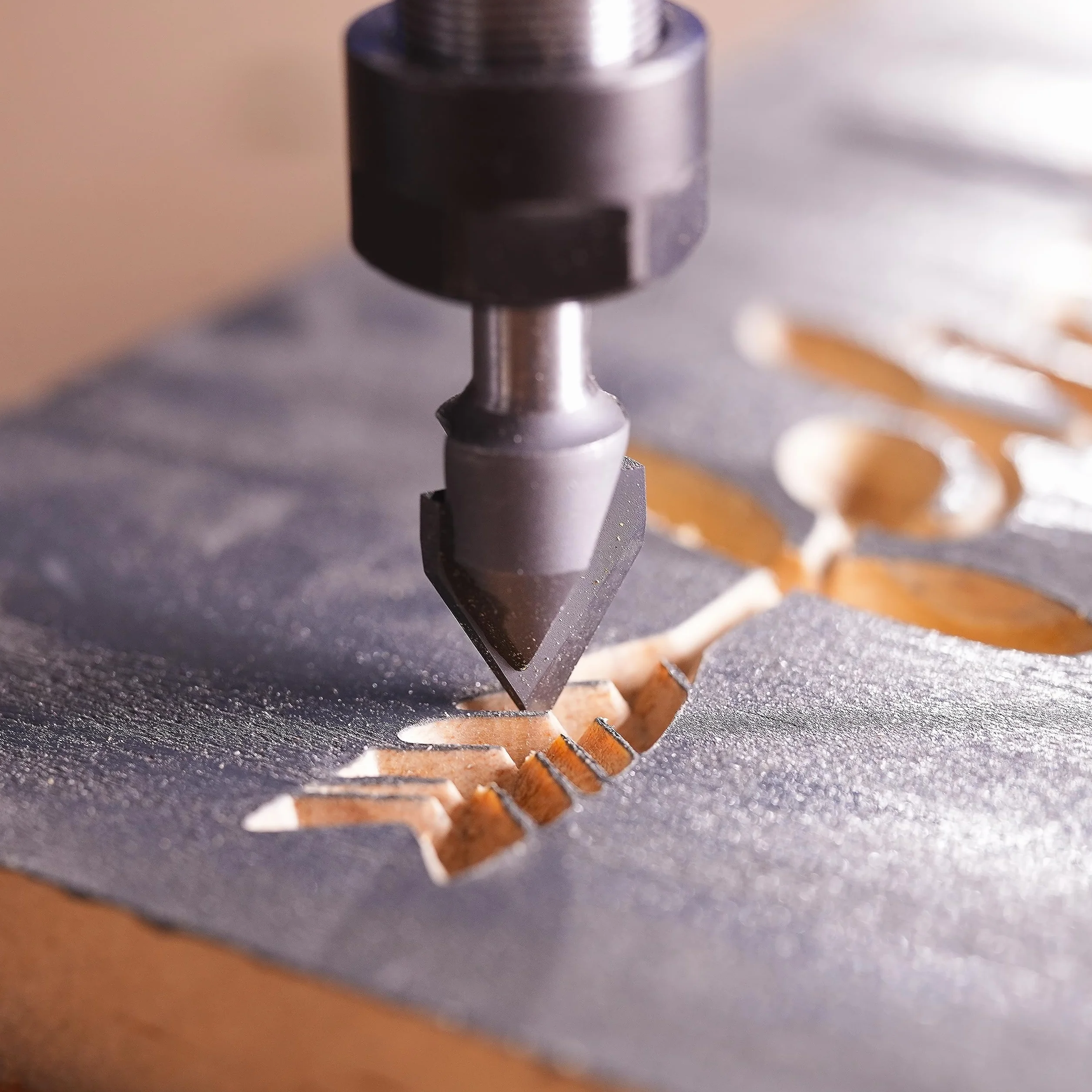 SpeTool Frez do fazowania V 60° 12 mm średnica cięcia 6 mm trzpień CNC do rowkowania