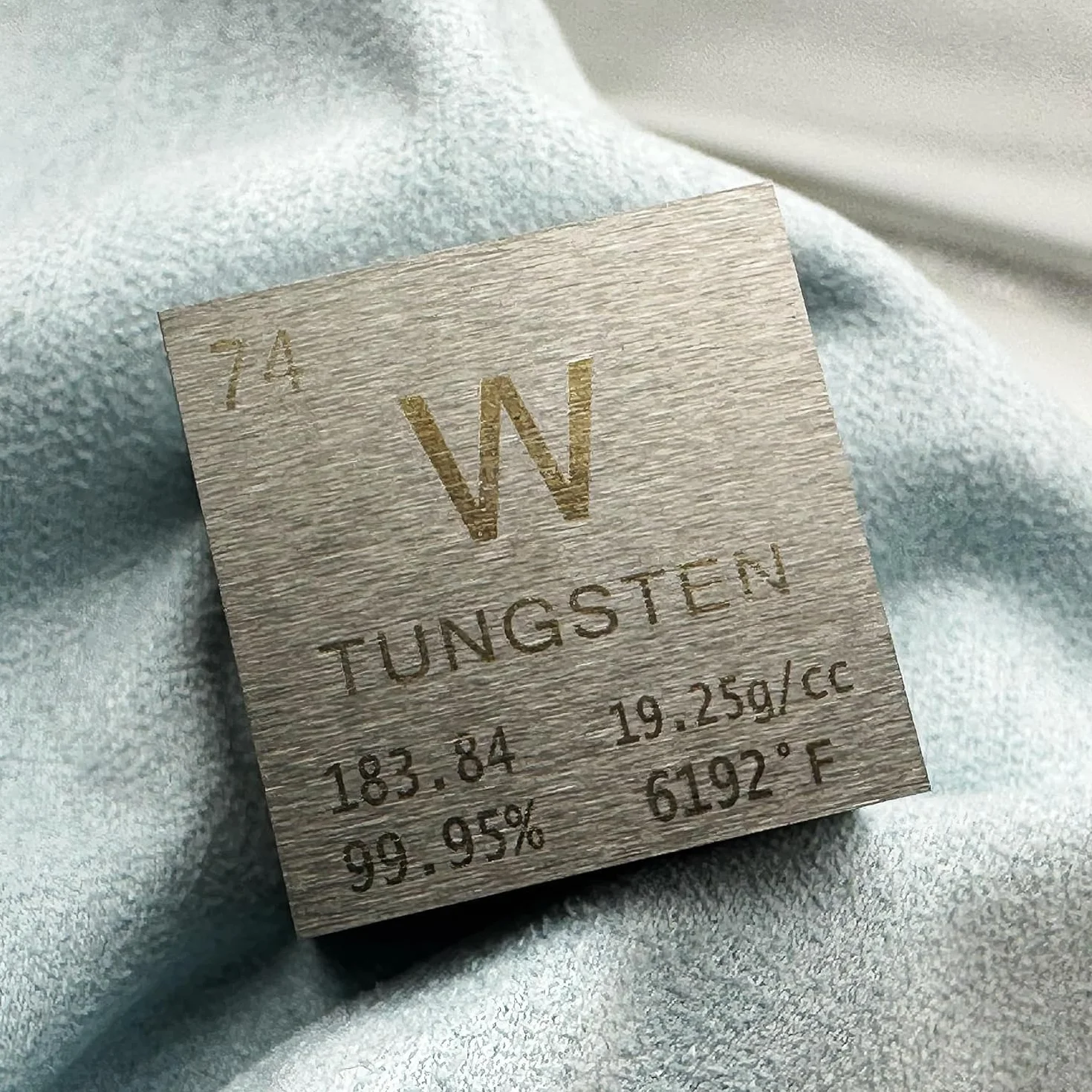 1 cal wolfram kostka metalowa, gęsta kostka z pudełkiem akrylowym, 99,95% czystości, narzędzie do nauki, prezent dla uczniów, nauczycieli, nauki, chemii, dla miłośników hobby, do samodzielnego