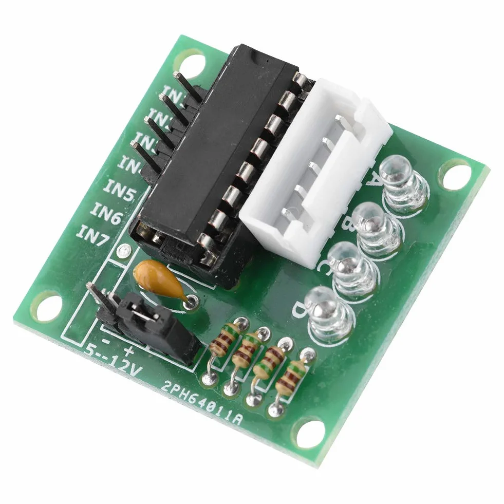 Pissente ULN2003 Sterownik Silnika Krokowego Płytka 5 Sztuk Wysokiej Mocy Chip 4 Fazowy Wskaźnik LED Plug and Play z Interfejsem Rozszerzeń dla Projektów Robotyki