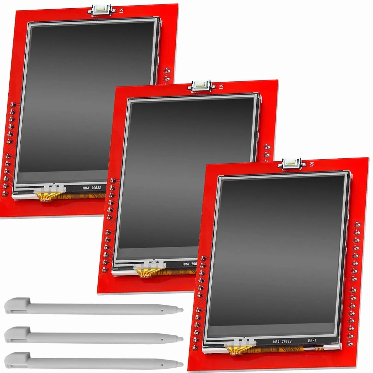AZDelivery 3 x 2,4-calowy moduł wyświetlacza dotykowego TFT LCD SPI TFT 240x320 ILI9341 XPT2046 5V kompatybilny z Arduino w tym E-Book!