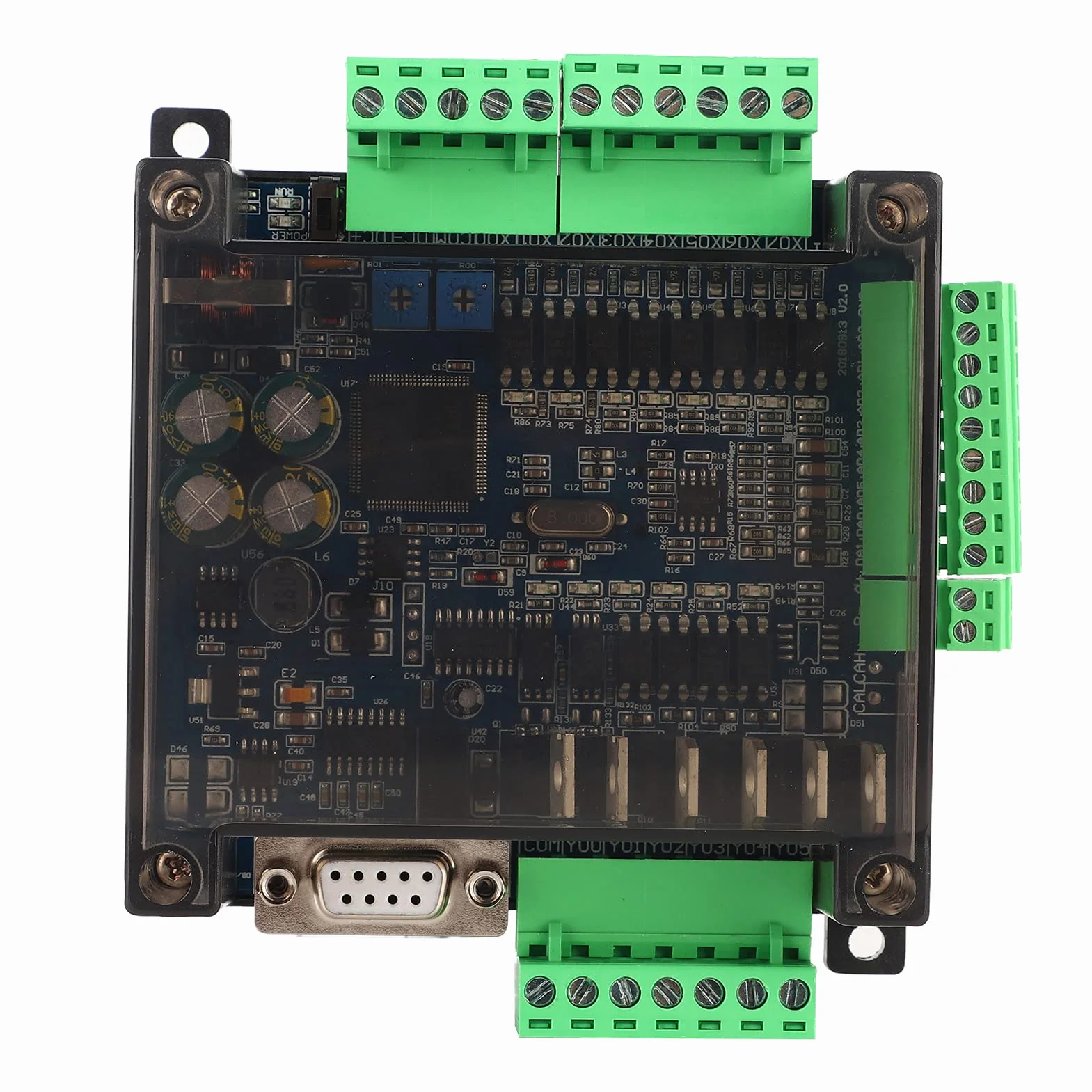 Przemysłowa tablica sterowania, FX3U-14MT analogowa 6AD+2DA 24 V 1 A PLC przemysłowa programowalna płytka sterująca programowalne wyjście przekaźnika kontrolera logicznego