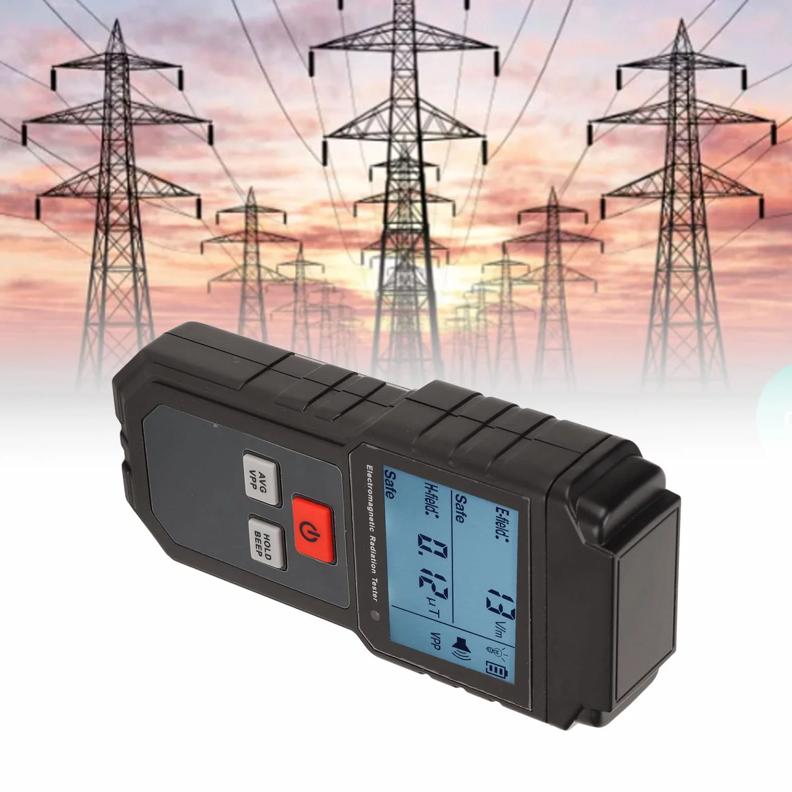 Miernik EMF, ręczny cyfrowy detektor promieniowania pola elektromagnetycznego, czytnik EMF LCD z detektorem EMF, świetny tester do domowych inspekcji EMF, biur, polowań na zewnątrz i duchów