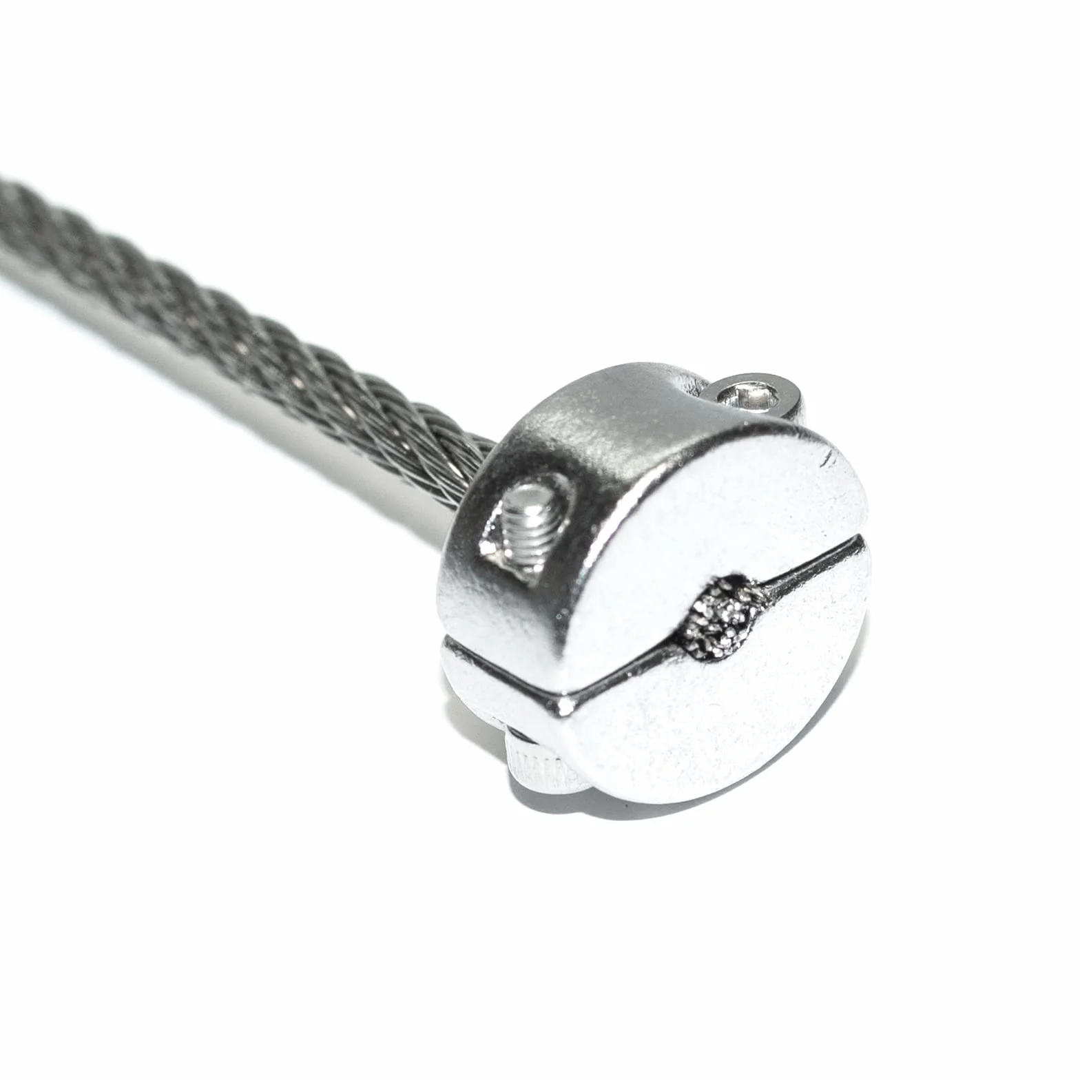 Zacisk zatrzymujący (dzielony) ze stali nierdzewnej V4A - zacisk linowy zacisk do liny drucianej zacisk liny drucianej (2 mm, 2 sztuki)