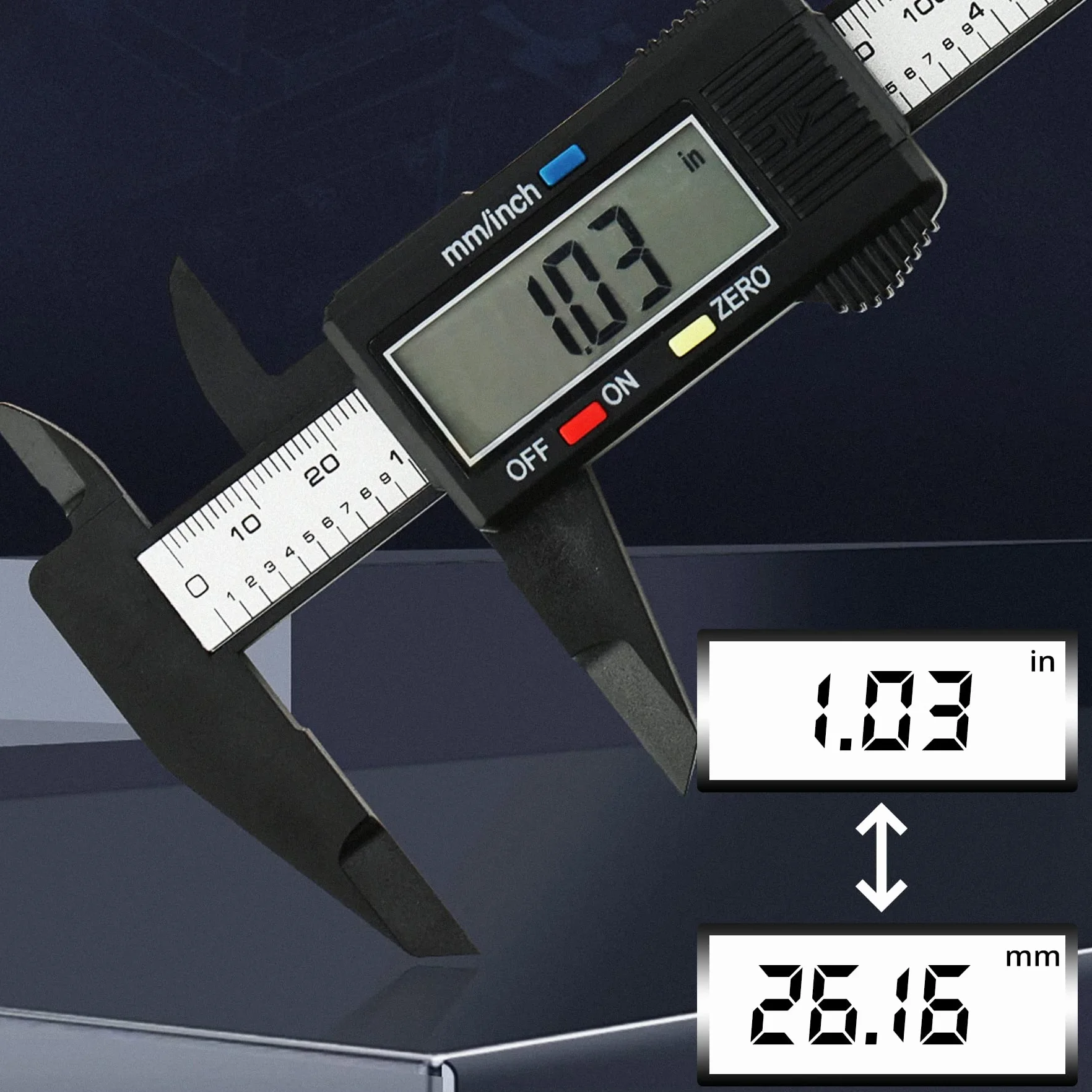 Retoo Cyfrowa suwmiarka 150 mm z zapasową baterią, wodoszczelna i pyłoszczelna, z ekranem LCD, narzędzia pomiarowe do użytku domowego i przemysłowego, miernik dokładności pomiaru