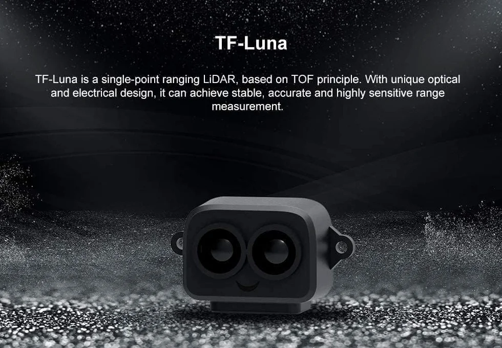 youyeetoo TF-Luna Moduł Sensora Lidar Jednopunktowego Pomiaru Zasięgu 0,2-8m, UART I2C
