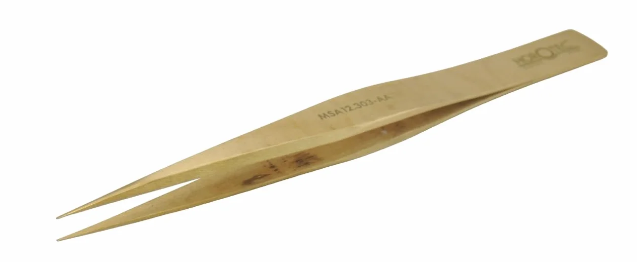 Horotec - MSA12.303 - Pęseta precyzyjna do zegarów mosiężnych - Doskonałe wykończenie - Wyprodukowano w Szwajcarii - różne rozmiary do wyboru (12.303-AA)